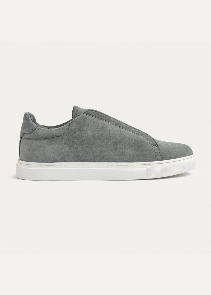 Achilles Theo - Men's Slip-On Suede Sneakers - Gray