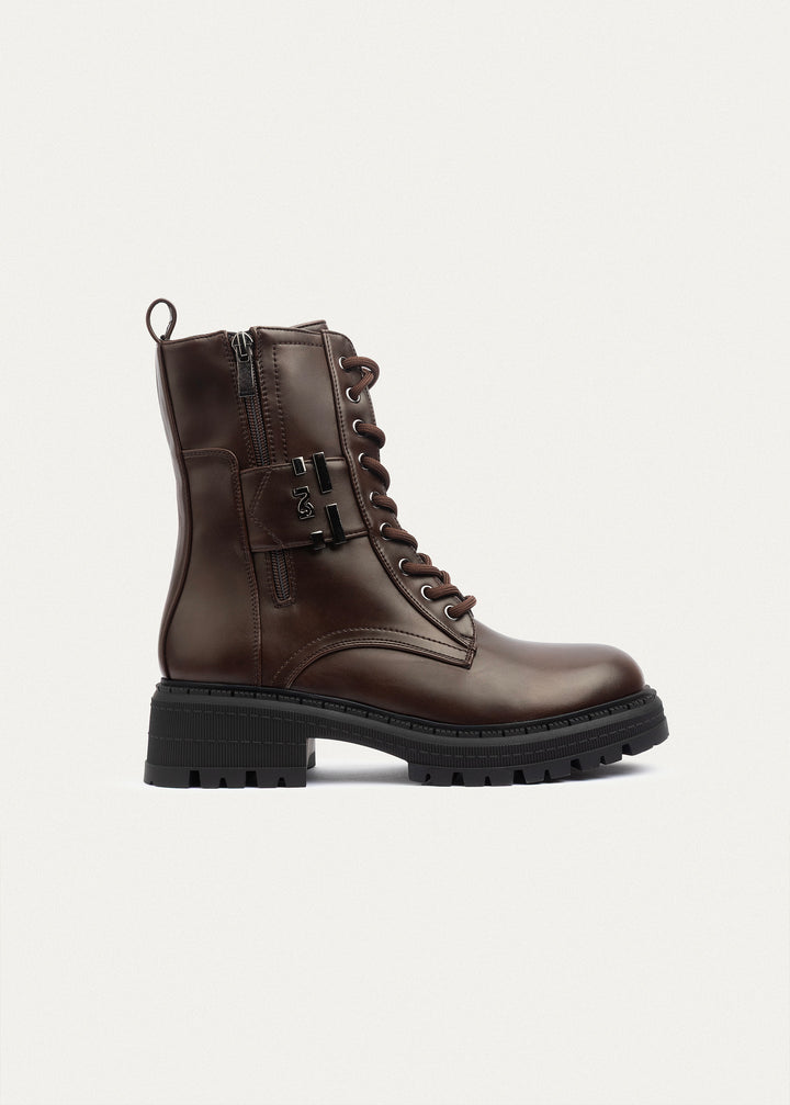 Tactical Zip Lace Boots | Brown