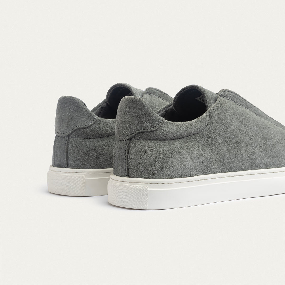 Achilles Theo - Men's Slip-On Suede Sneakers - Gray