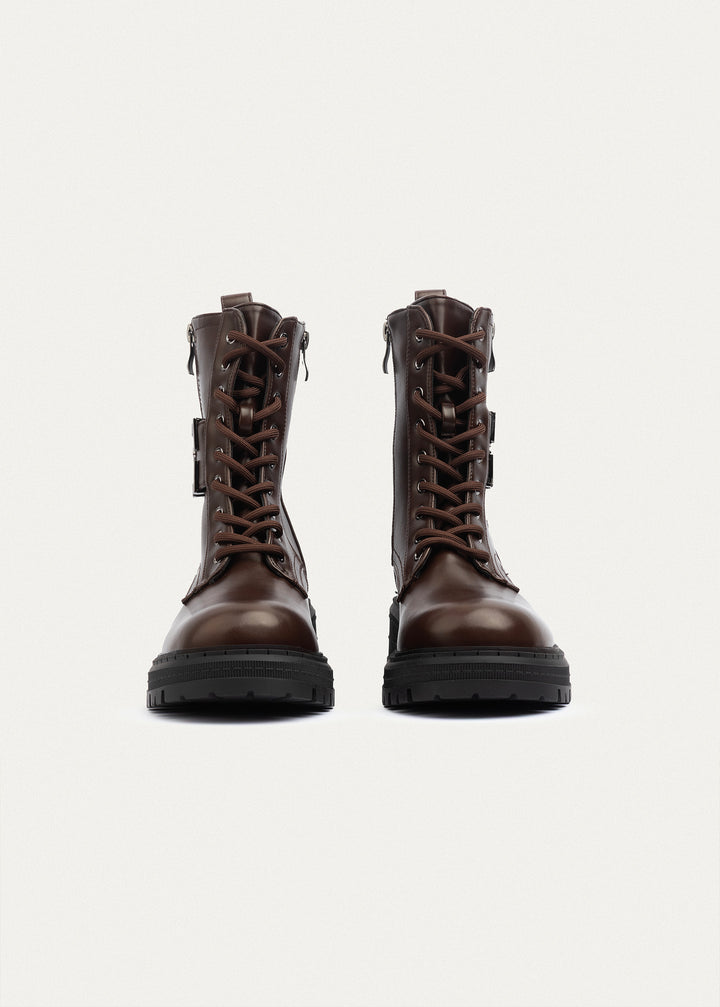Tactical Zip Lace Boots | Brown