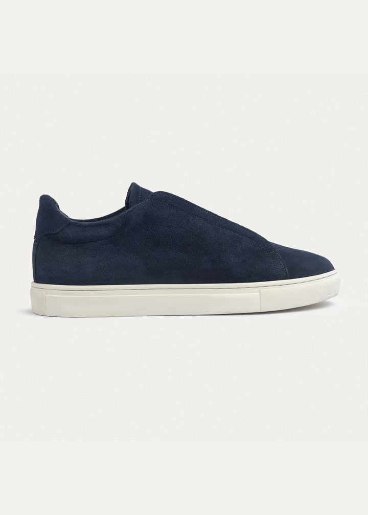 Theo Men's Slip-On Suede Sneakers | Dark Blue