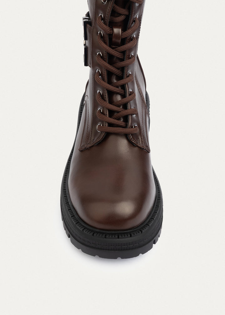 Tactical Zip Lace Boots | Brown