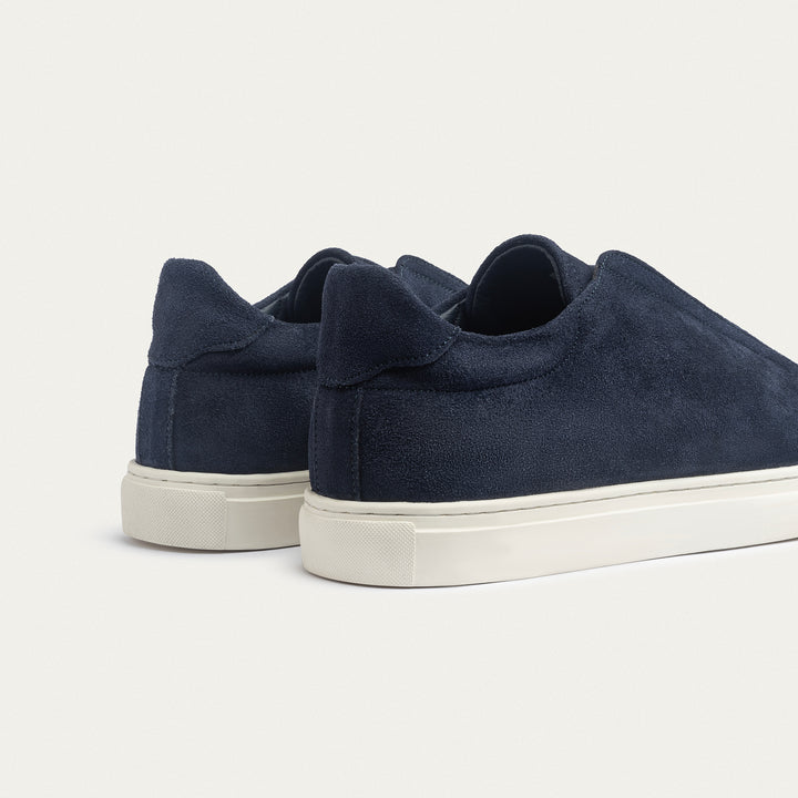 Achilles Theo - Men's Slip-On Suede Sneakers - Dark Blue