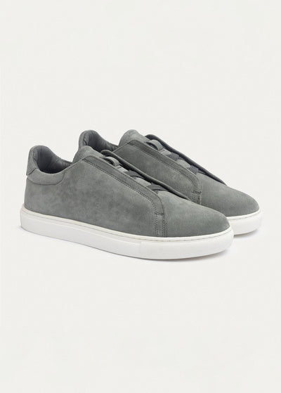 Theo Men's Slip-On Suede Sneakers | Gray