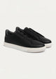 Theo Men's Slip-On Textured Leather Sneakers | Black
