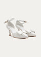Grace Bow Heels | White