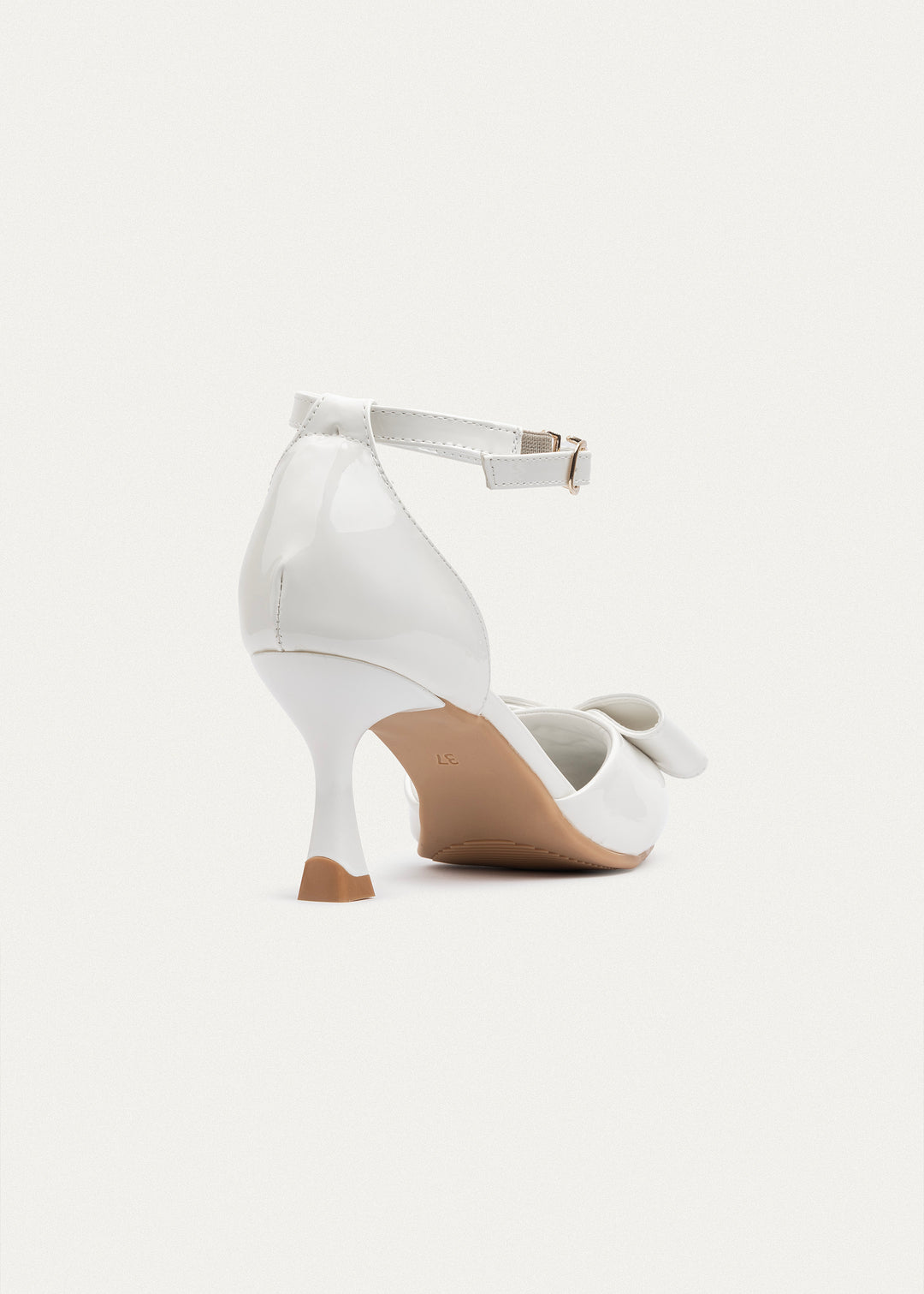 Grace Bow Heels | White