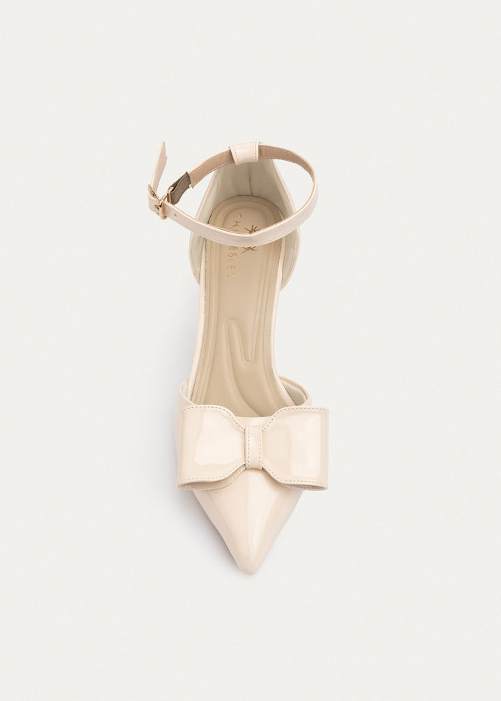 Grace Bow Heels | Beige