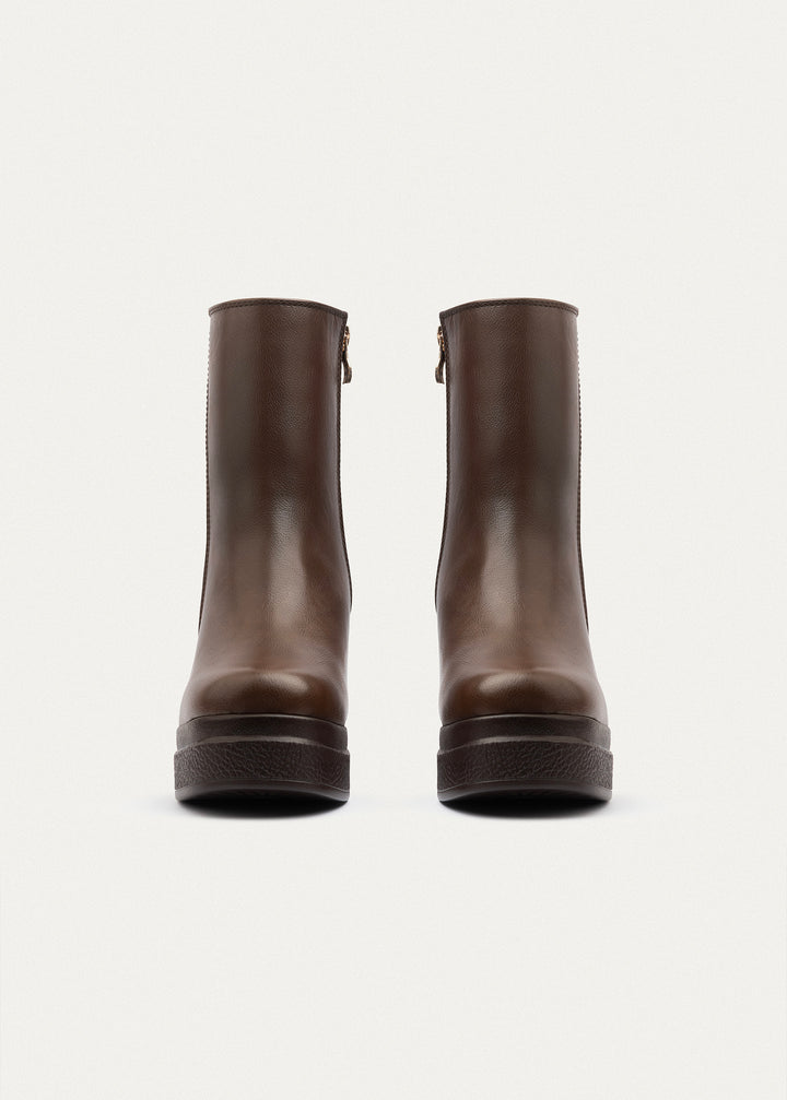 Elevate Block Heel Boots | Brown