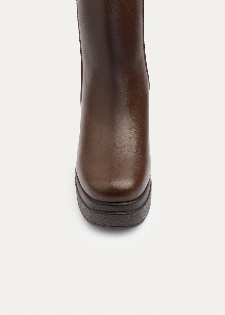 Elevate Block Heel Boots | Brown