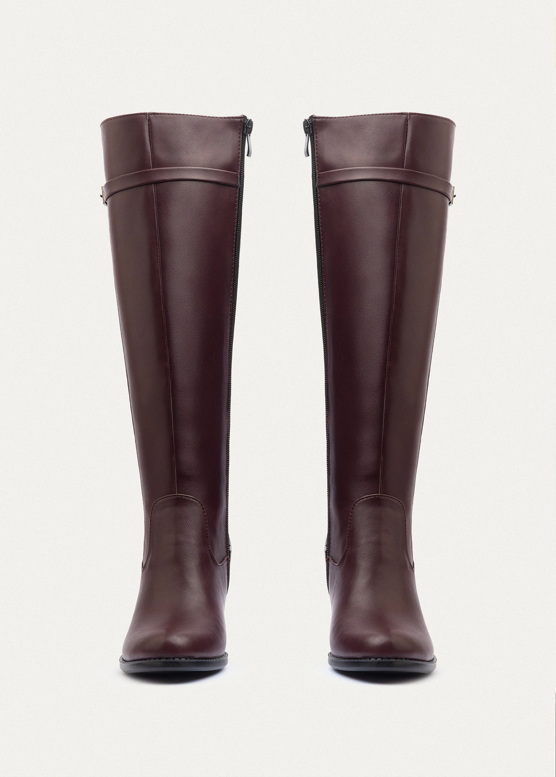 Icon High-Heel Boots | Burguandy