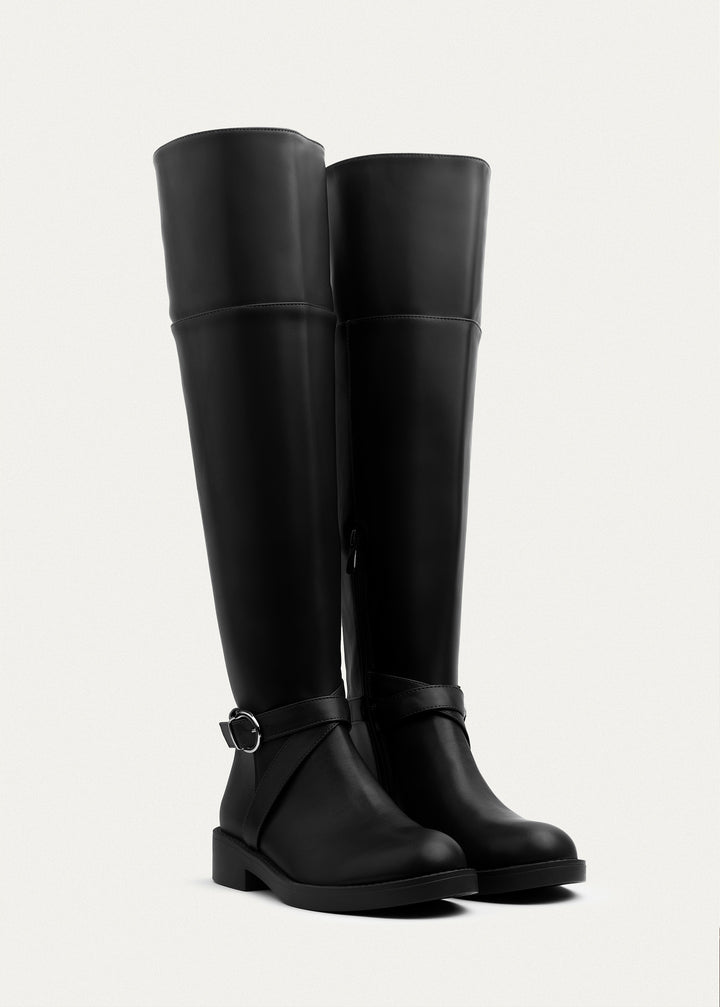 Rider Strap Tall Boots | Black