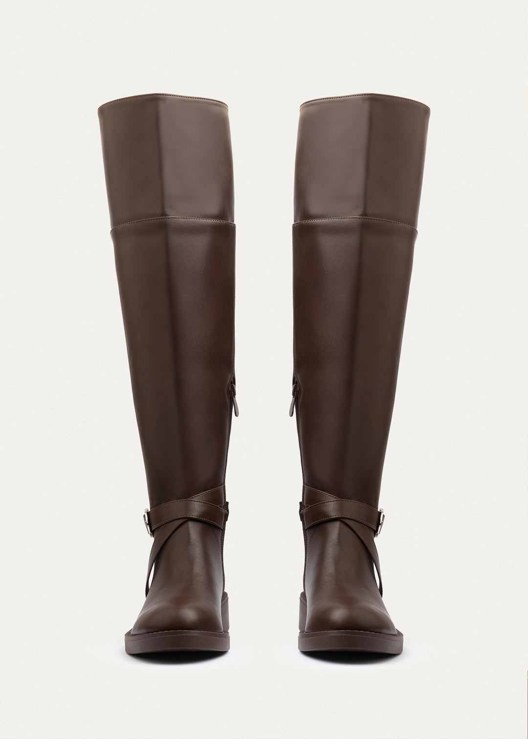 Rider Strap Tall Boots | Brown
