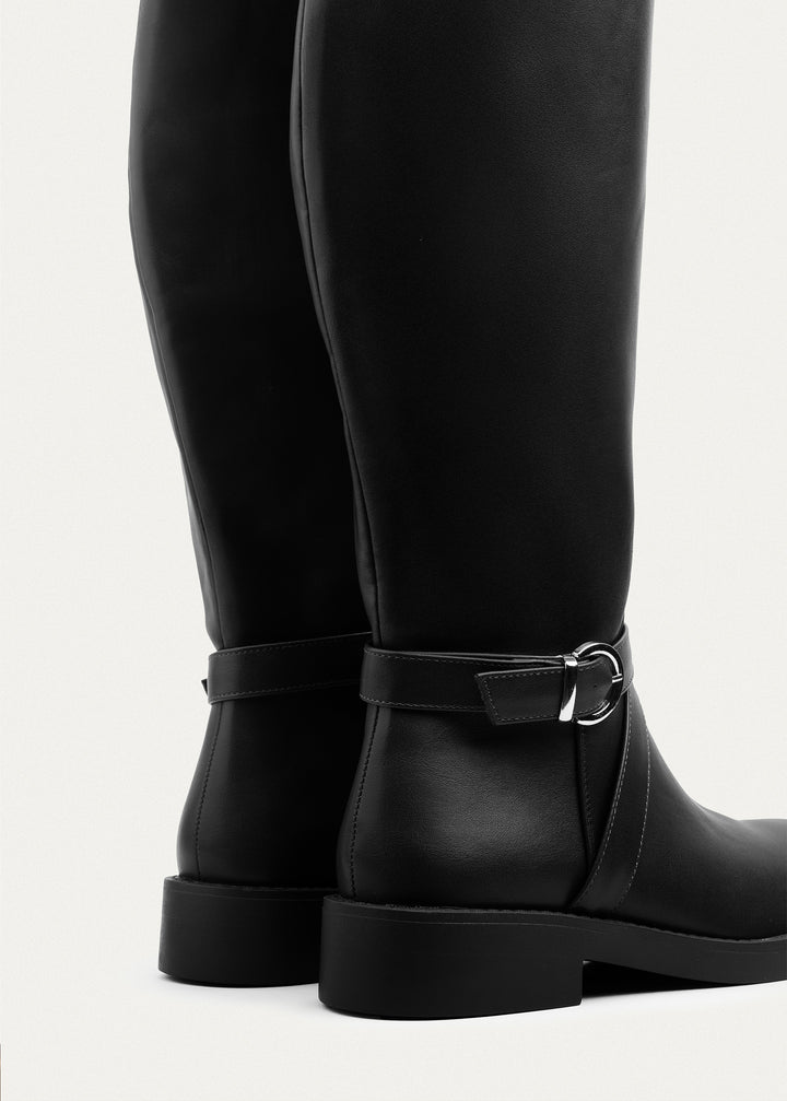 Rider Strap Tall Boots | Black