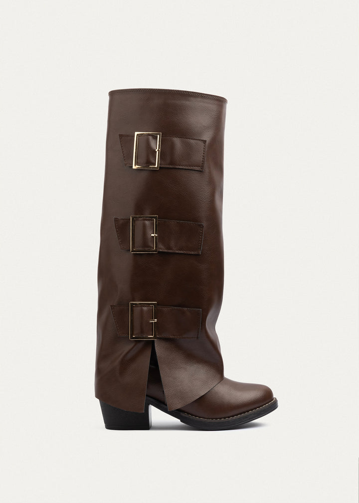 Monarch Buckle Boots | Brown