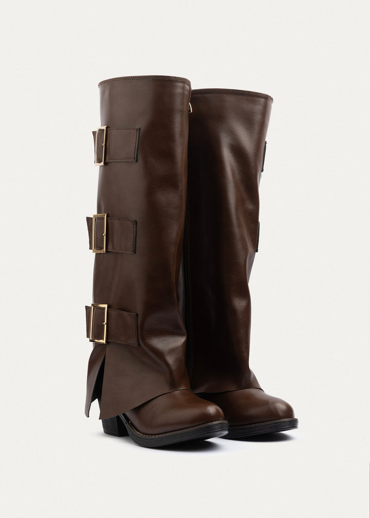 Monarch Buckle Boots | Brown