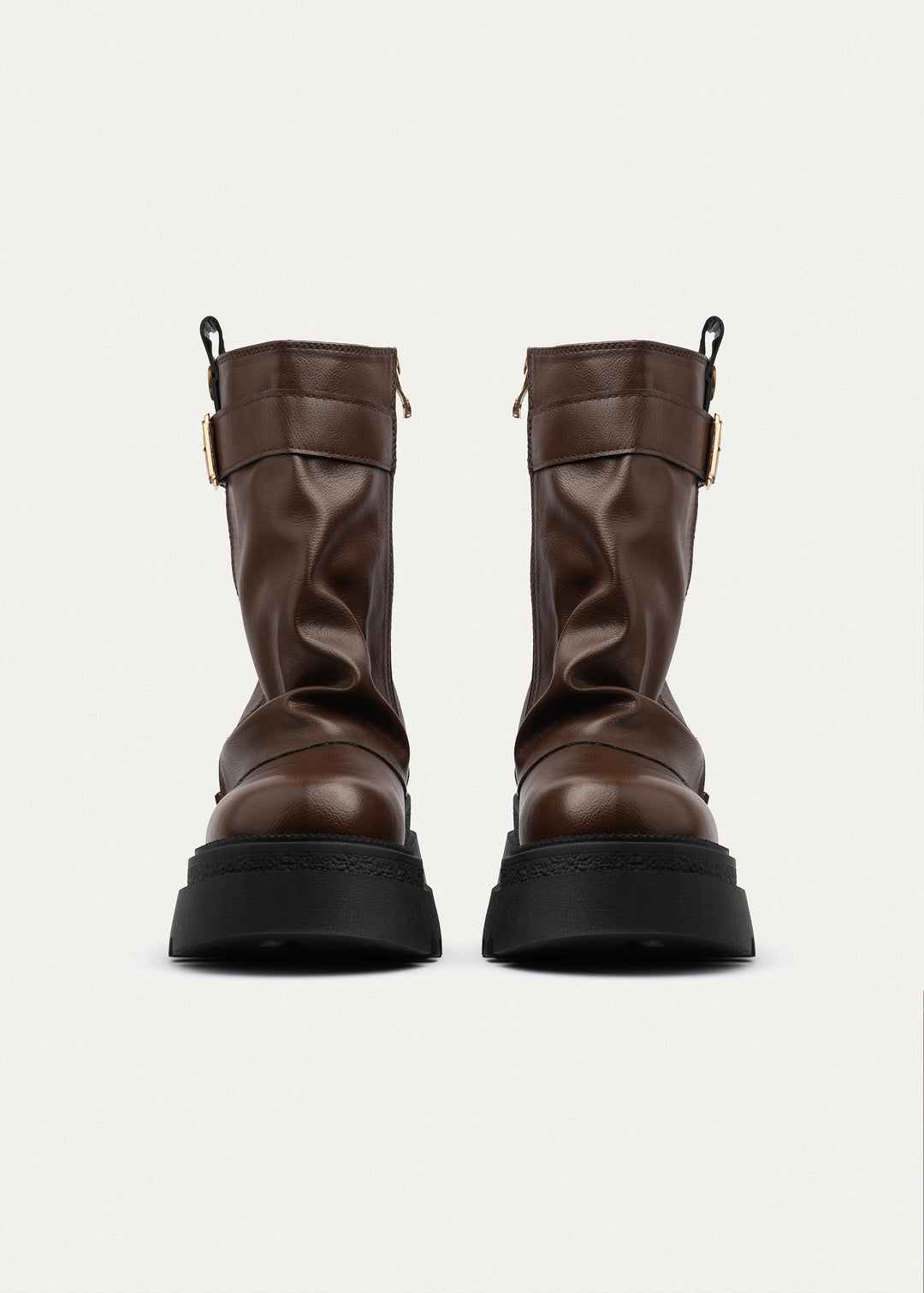 Forge Zip Buckle Boots| Brown