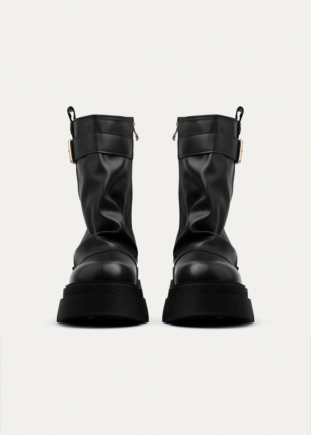 Forge Zip Buckle Boots| Black