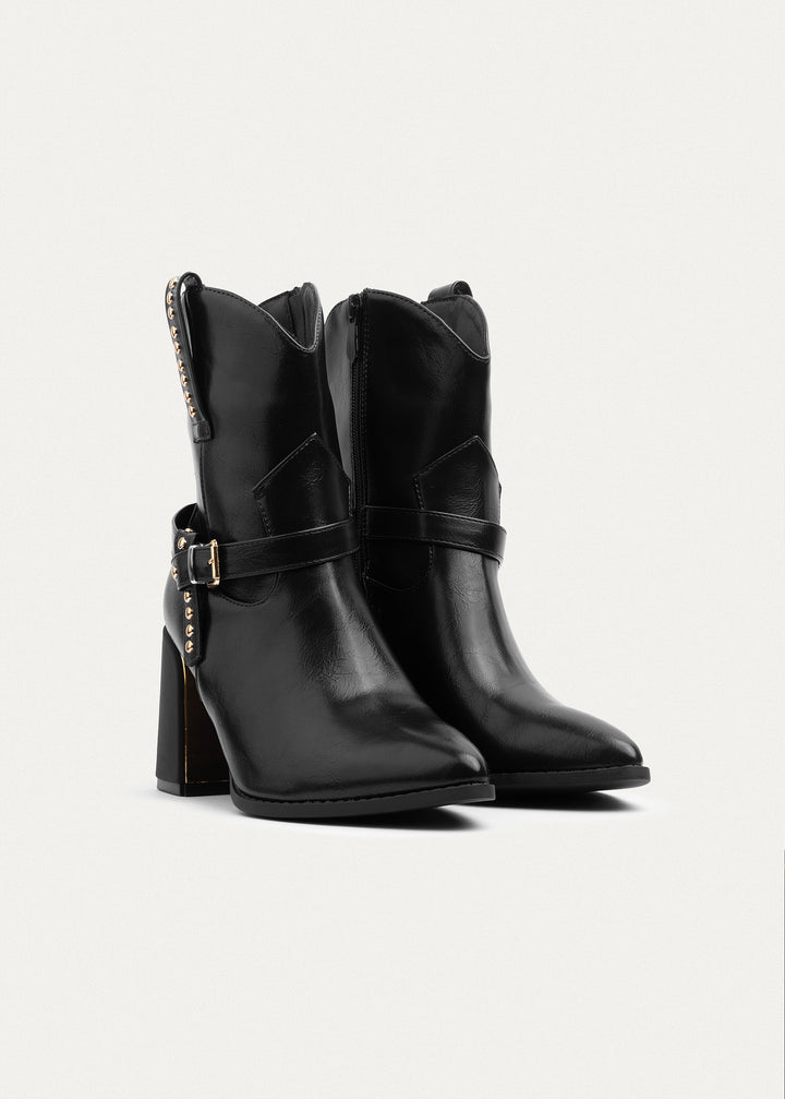 Slouch Strap Boots | Black
