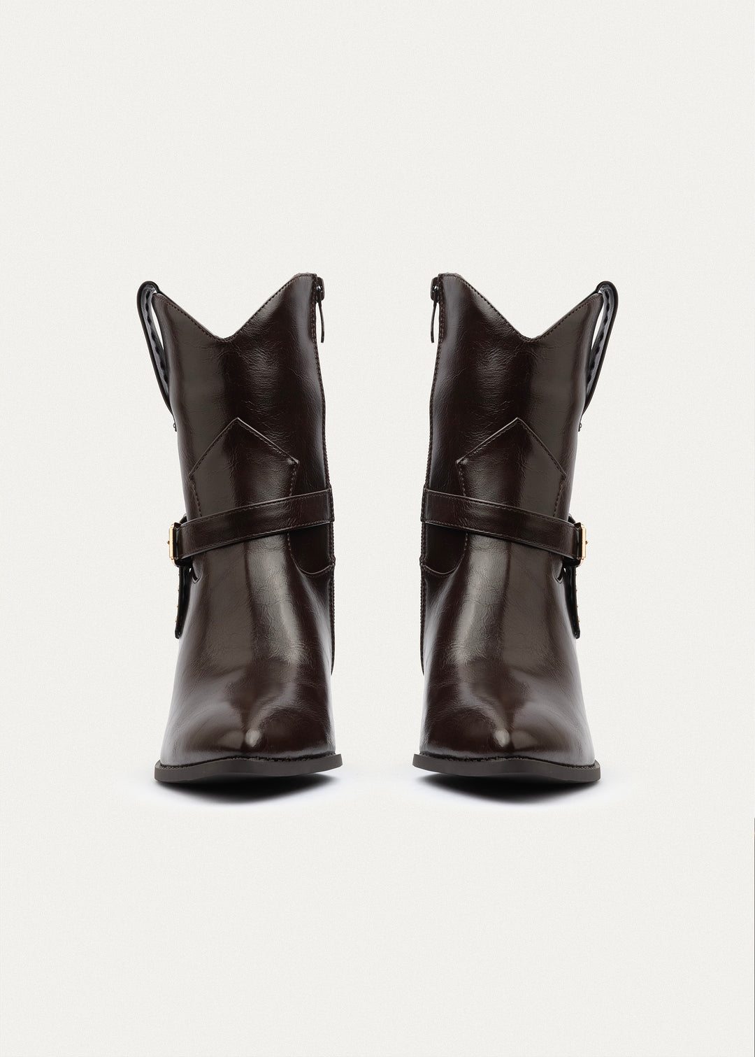 Slouch Strap Boots | Brown