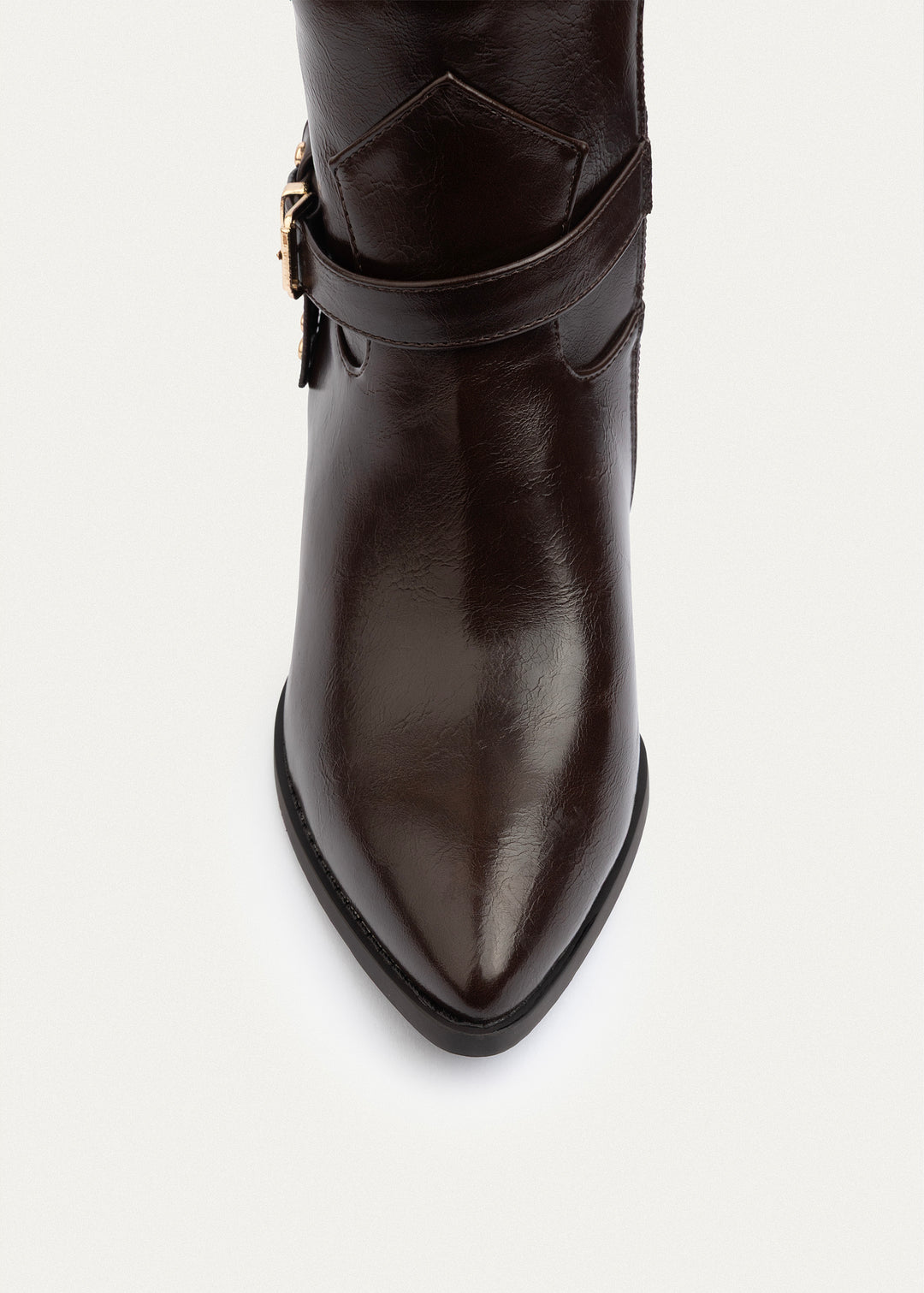 Slouch Strap Boots | Brown