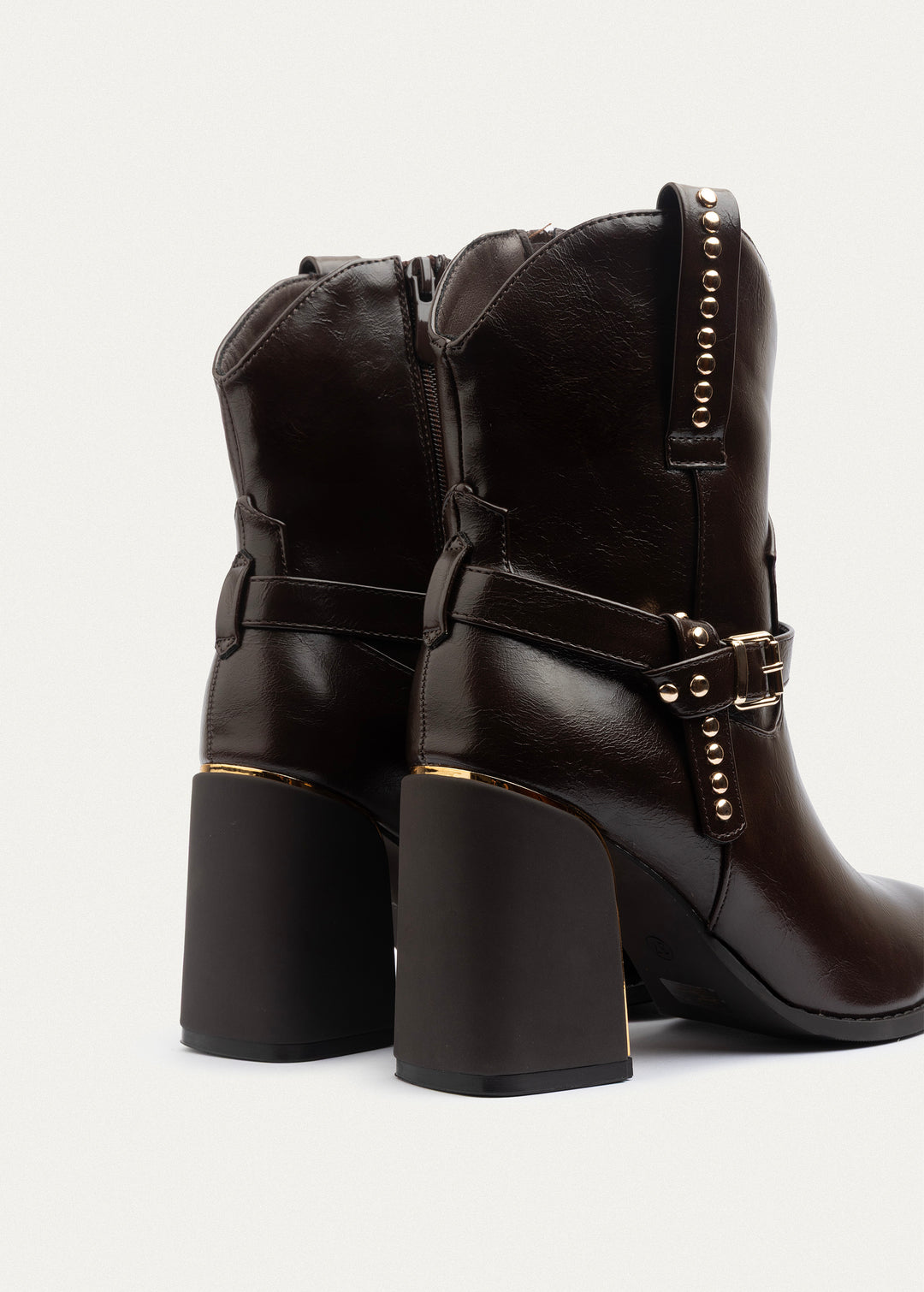 Slouch Strap Boots | Brown
