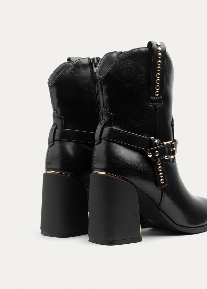 Slouch Strap Boots | Black