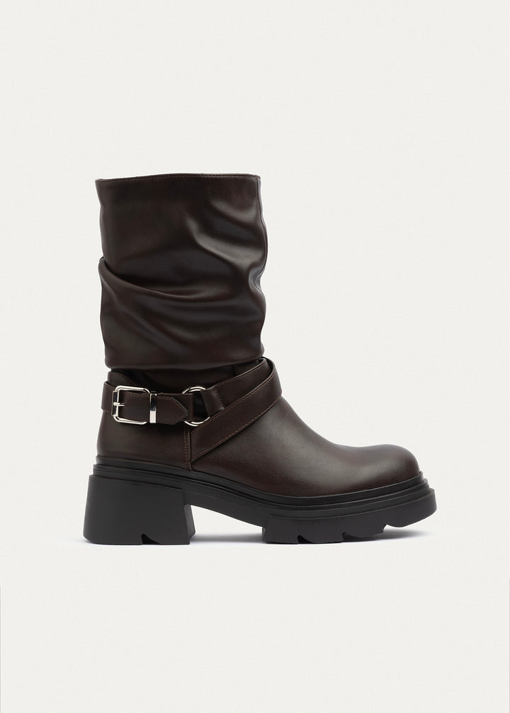 Alpine Strap Mid Boots | Brown