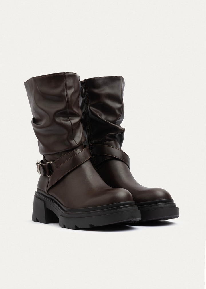 Alpine Strap Mid Boots | Brown