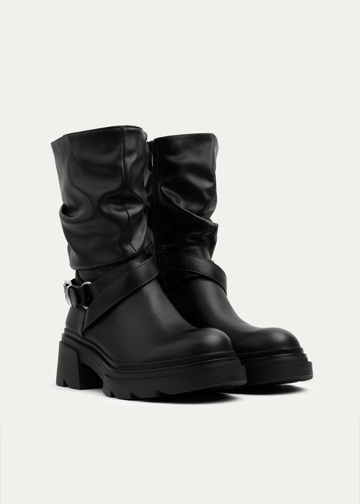 Alpine Strap Mid Boots | Black