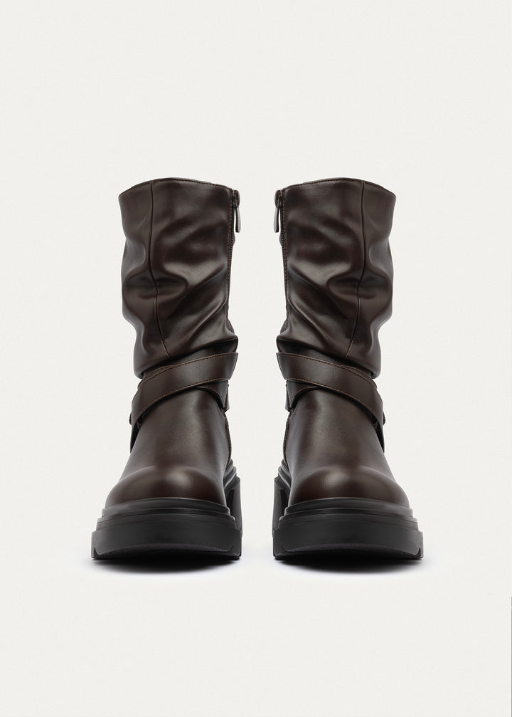 Alpine Strap Mid Boots | Brown