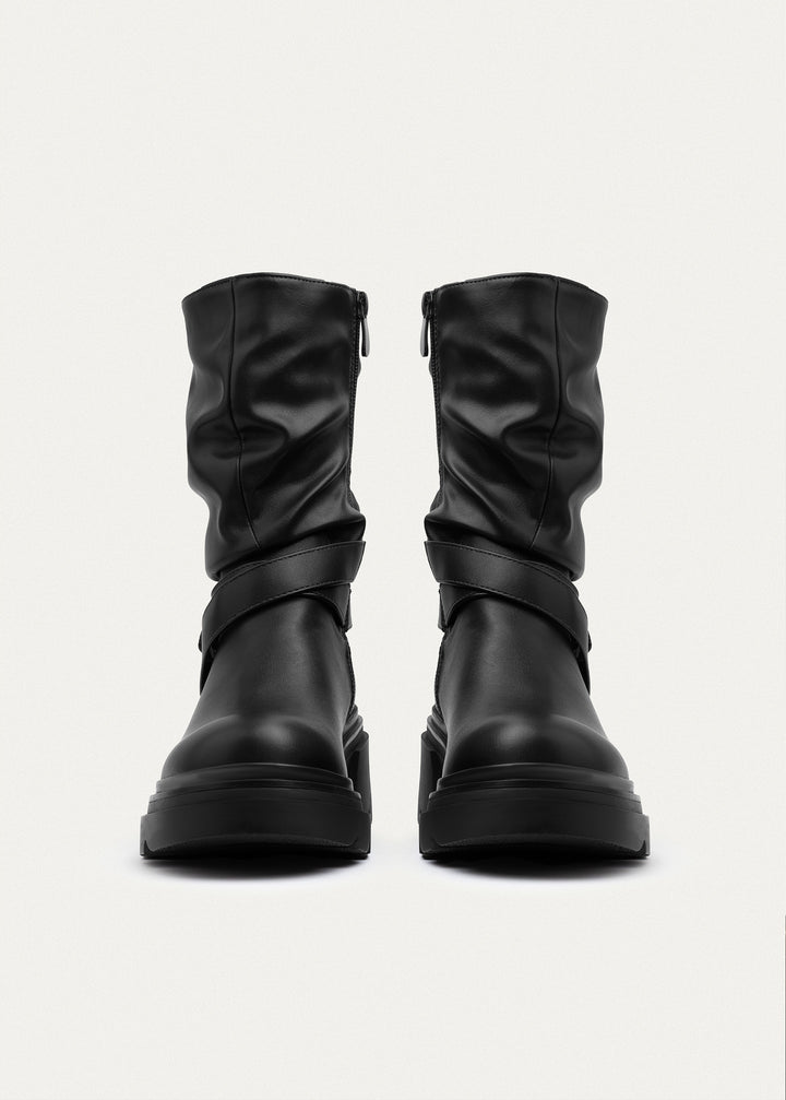 Alpine Strap Mid Boots | Black