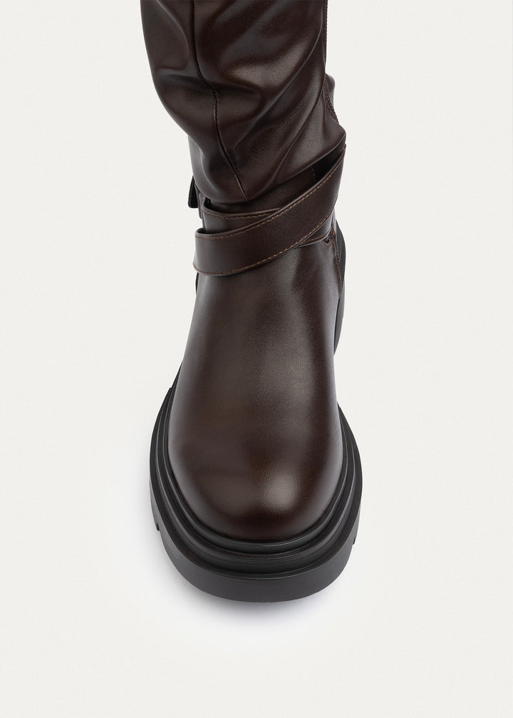 Alpine Strap Mid Boots | Brown