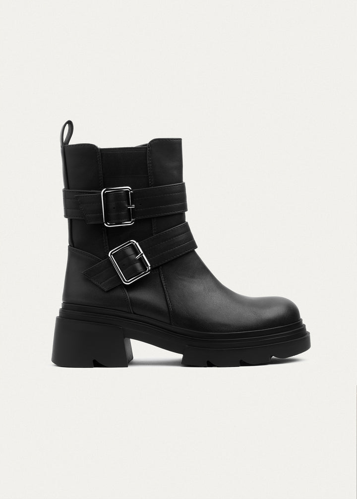 Atlas Buckle Combat Boots | Black