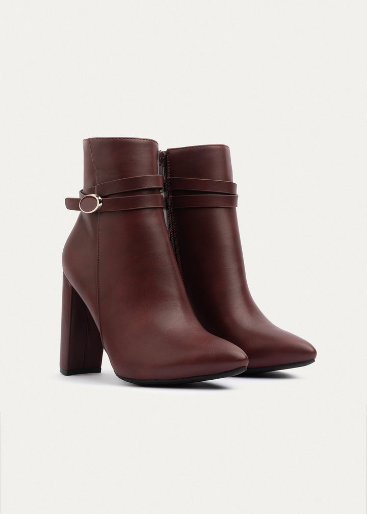 Stature Heel Boots | Burguandy