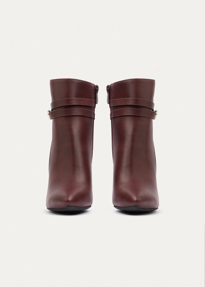 Stature Heel Boots | Burguandy