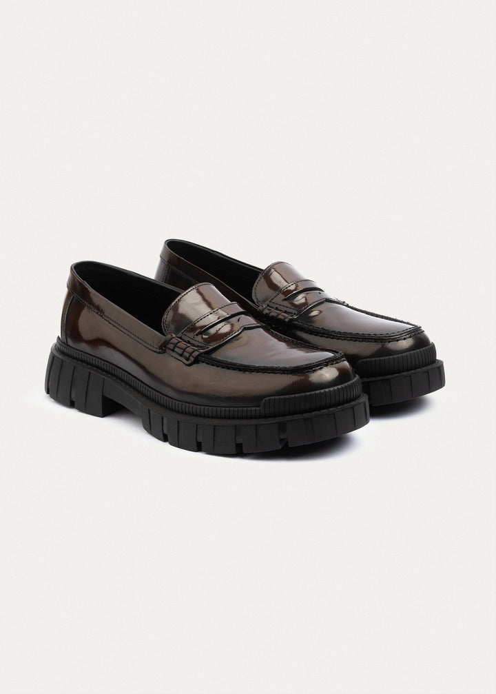 Edge Loafers Patent Leather | Brown