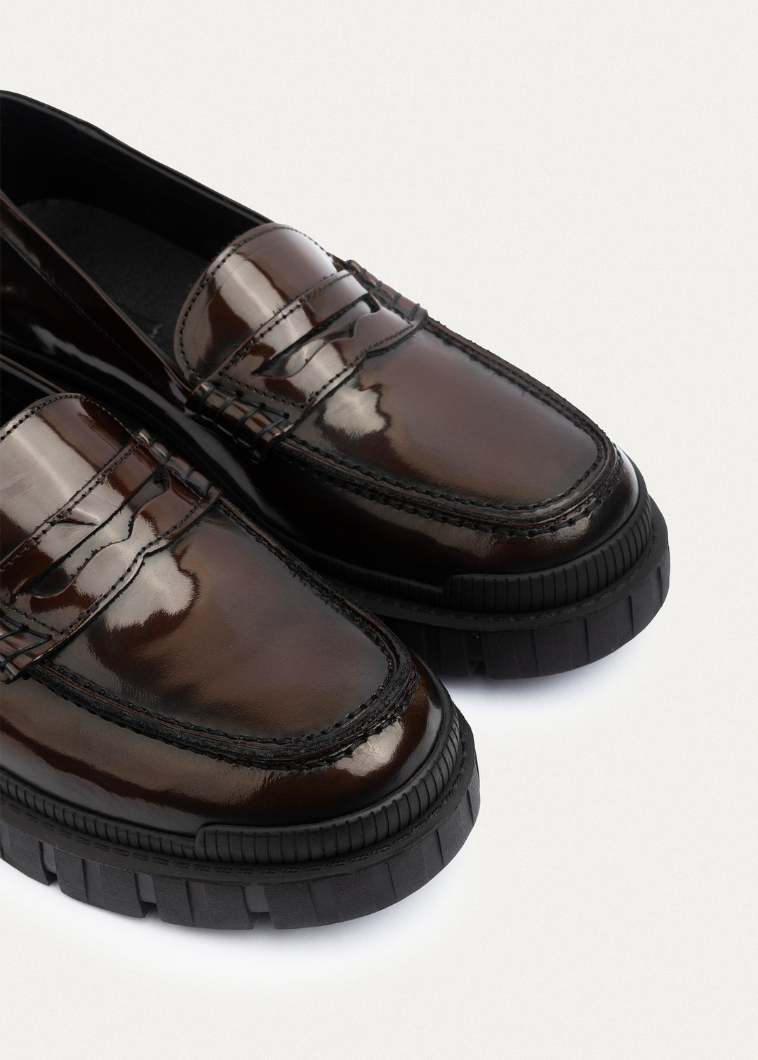 Edge Loafers Patent Leather | Brown