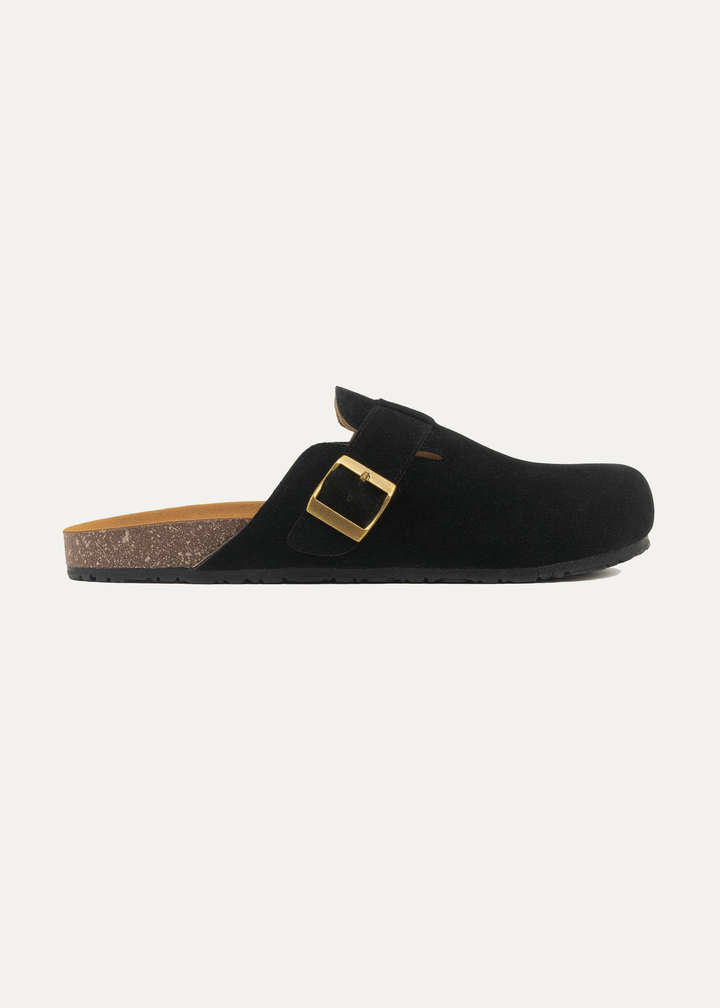 Boston Soft Footbed Suede Leather | Black