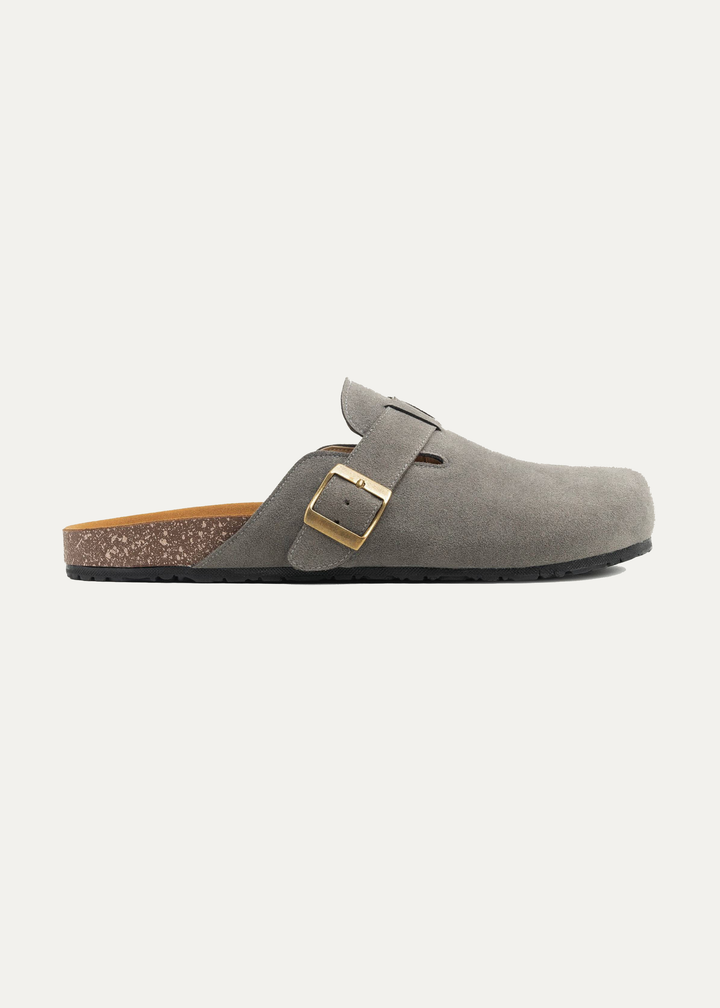 Boston Soft Footbed Suede Leather | Gray