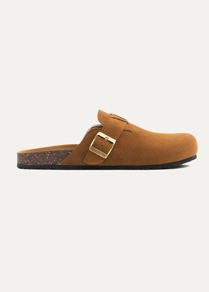 Boston Soft Footbed Suede Leather- Light | Brown