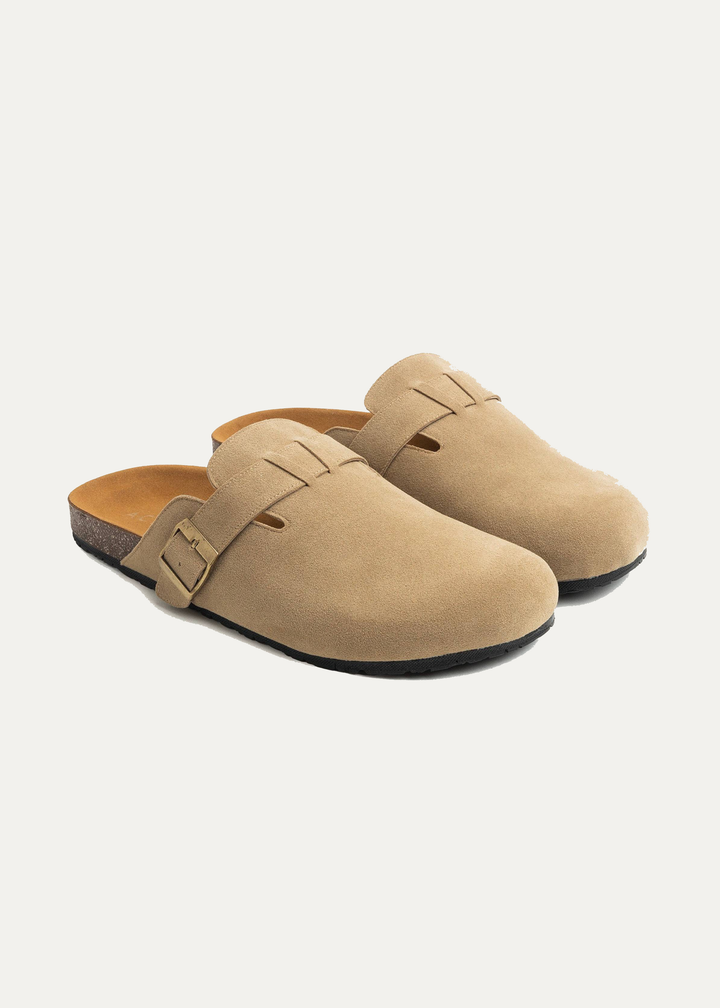 Boston Soft Footbed Suede Leather | Beige