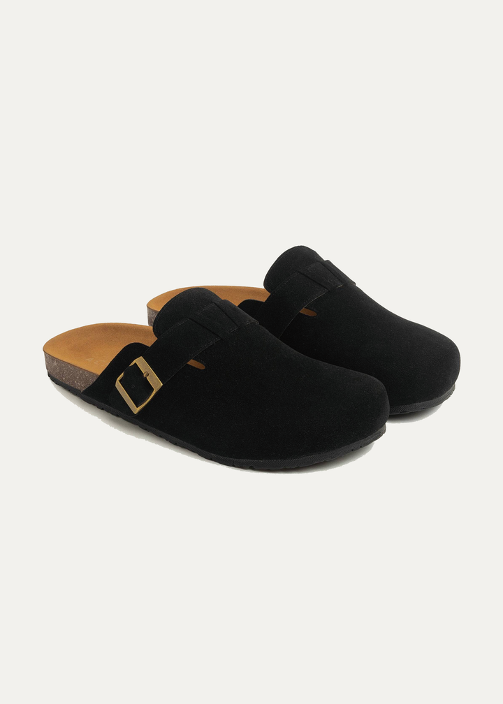 Boston Soft Footbed Suede Leather | Black