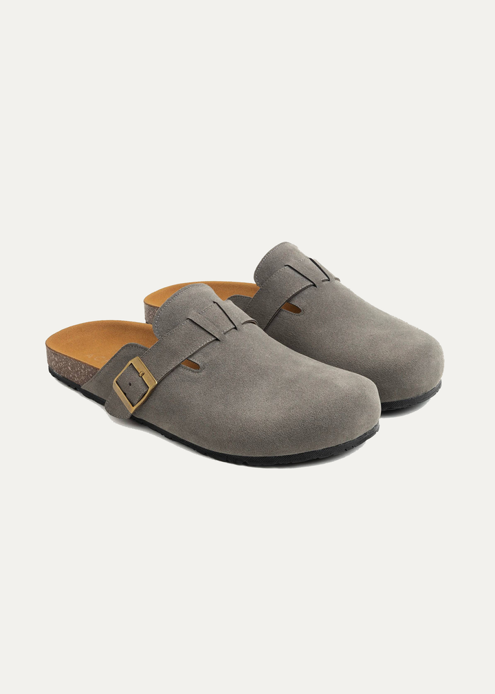 Boston Soft Footbed Suede Leather | Gray
