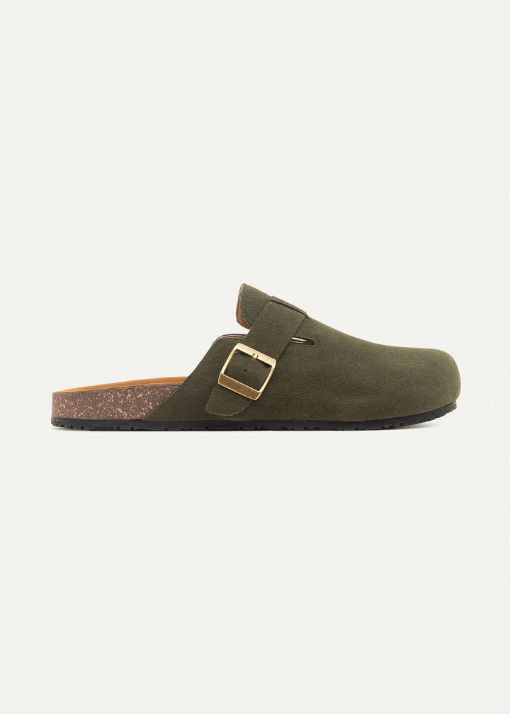 Boston Soft Footbed Suede Leather | Olive