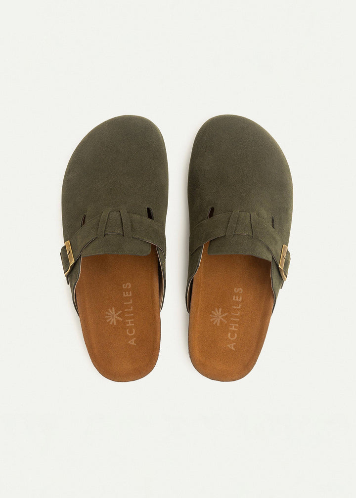 Boston Soft Footbed Suede Leather | Olive