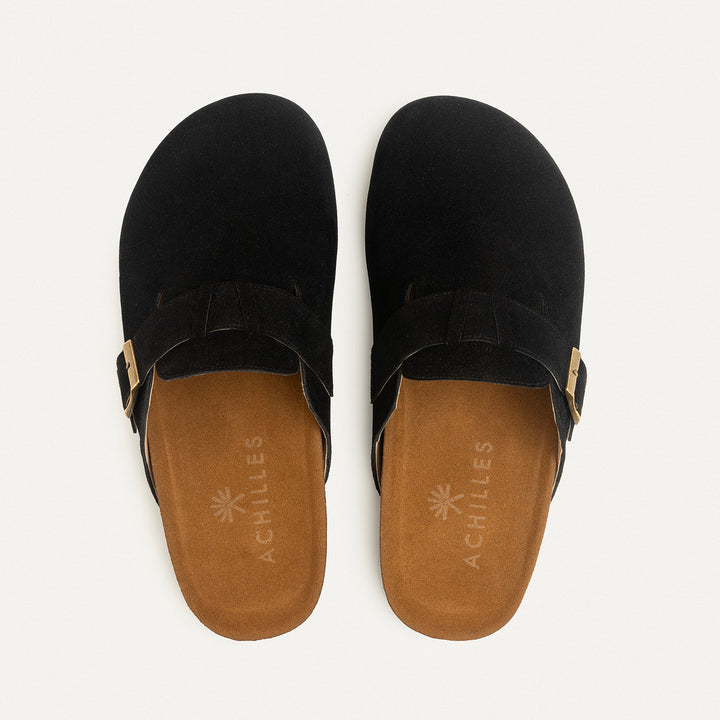 Boston Soft Footbed Suede Leather- Black