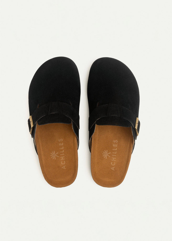 Boston Soft Footbed Suede Leather- Black