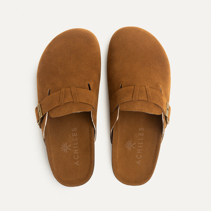 Boston Soft Footbed Suede Leather- Light-Brown