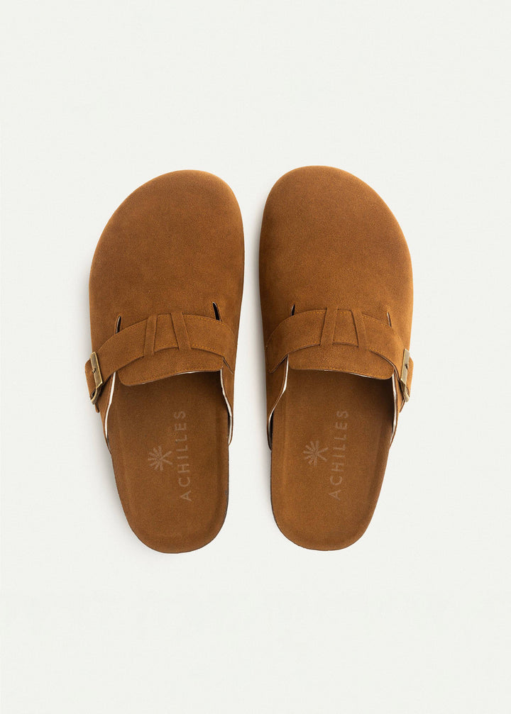 Boston Soft Footbed Suede Leather- Light-Brown